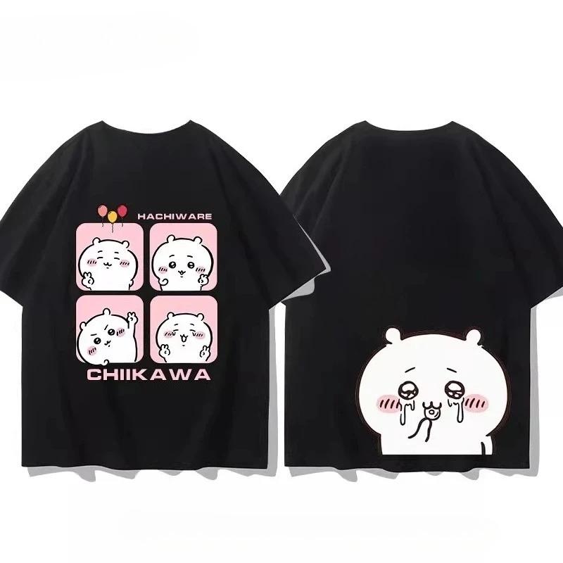 2026 Chiikawa T-shirt Kawaii Animation Outdoor Street Sports Casual Loose Comfortable Cotton Short Sleeve Y2K