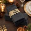 Farmhouse Style Napkins Rustic Linen Napkin, 16 Inch Cloth Solid Color Stitched Machine Washable Napkin for Dining Table Wedding Bridal Shower