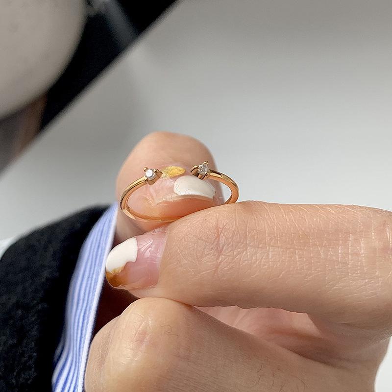 

2026 Trendy 925 Sterling Silver Zircon Open Band Ring for Women – Unique Design for Index Finger