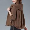 Women's Short Jacket Spring and Autumn New Hooded Middle-aged Mother Jacket Slim Casual Little Windbreaker