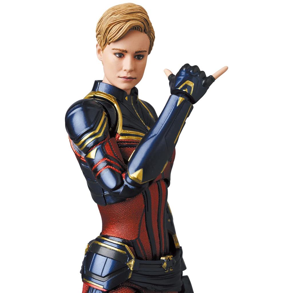 MAFEX CAPTAIN MARVEL Endgame Approximately 150mm Action No.163 Ver. Tall, Pre-painted Figure.