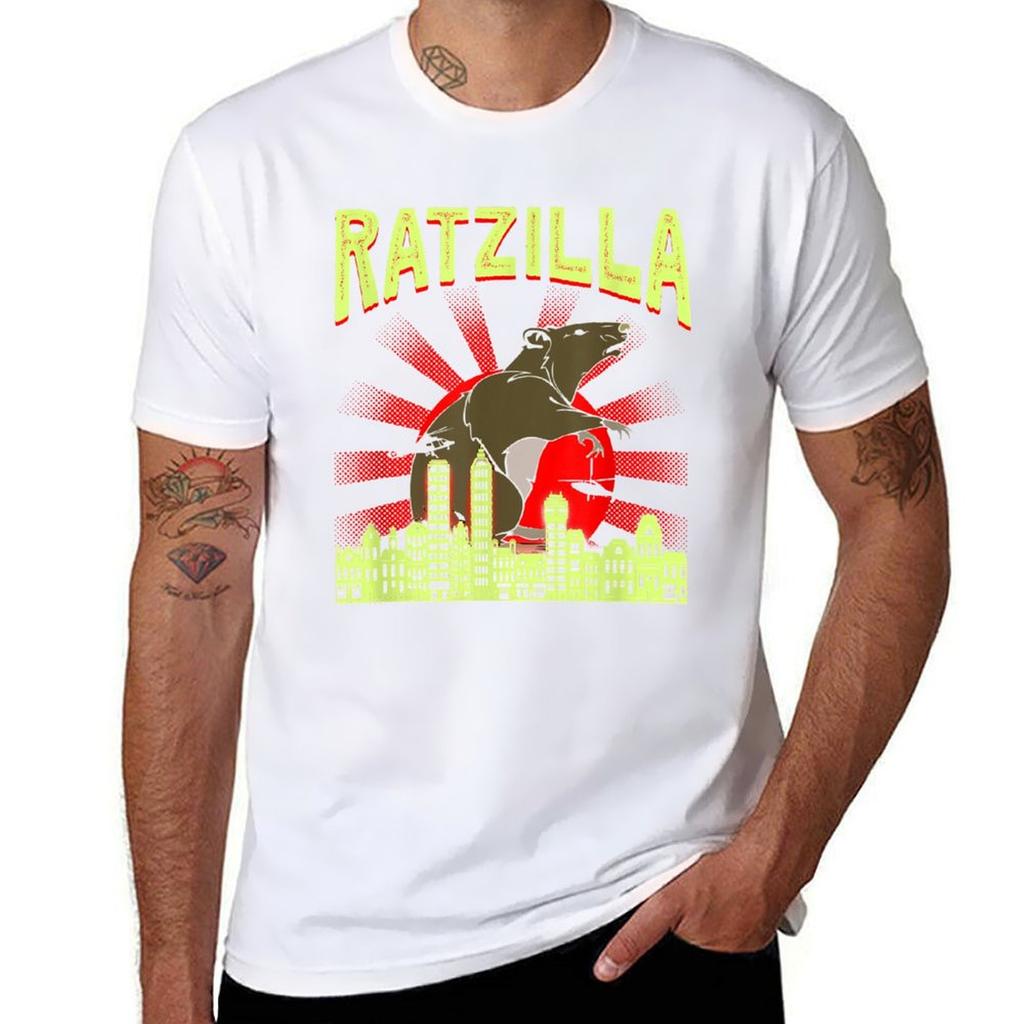 Funny Ratzilla Rat Mouse Cute Tshirt Casual All Match Short Sleeve Tshirt