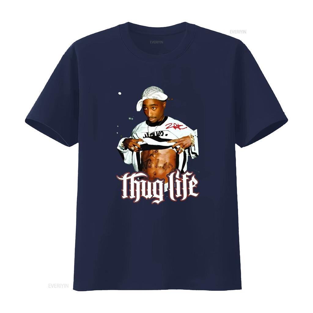 Hot 2Pac Thug Life T Shirt Cotton Black All Size THA720 Vintage Washed Soft Homme Stretched Top For Everyday Wear Graphic