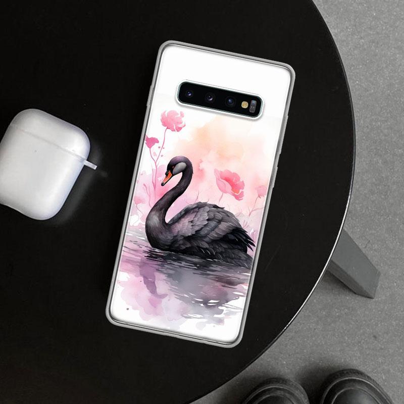 Black Swan Noble Phone Case Cover for Samsung Galaxy S26 S25 Edge S24 S23 Ultra S22 Plus S21 FE S20 + Art Customized Fundas Gala