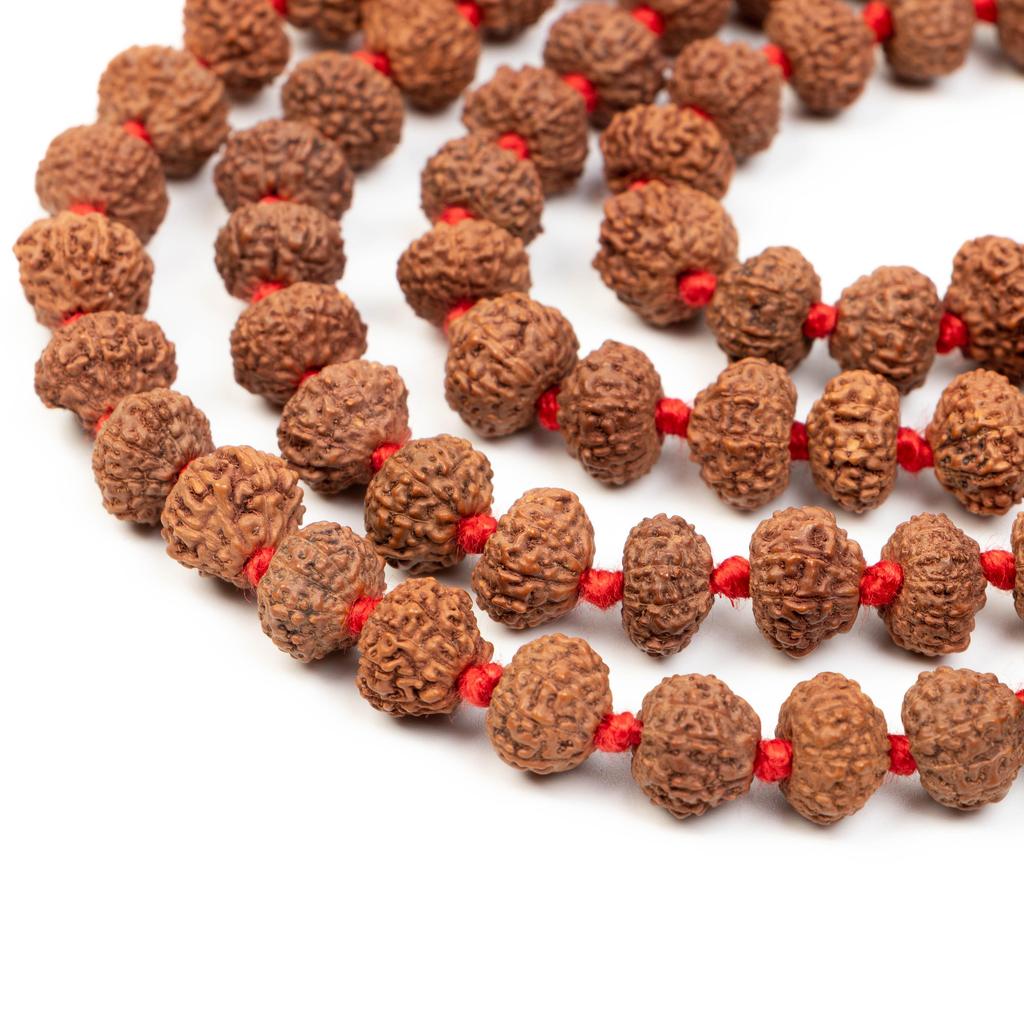 10 Mukhi Indonesian Rudraksha Mala 108+1 Beads |Spiritual Healing Necklace| Meditation Yoga Mala |Authentic Rudraksha Mala for Men & Women