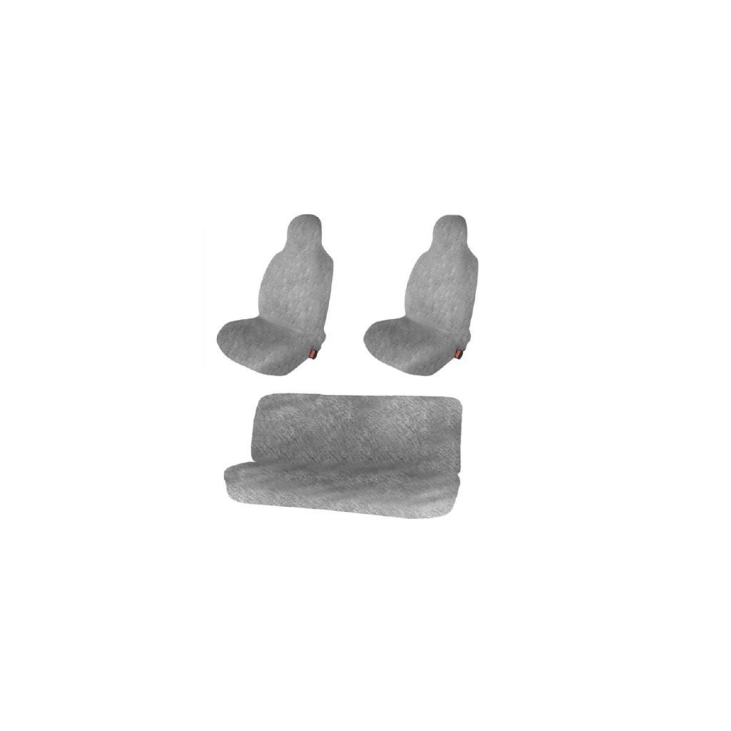 Combed Car Seat Cover Compatible With All Cars Front & Rear Set Without Logo