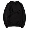 Women's Round Neck Heart Print Casual Hoodie