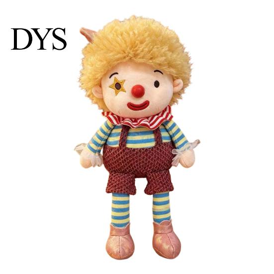 Unique Room Decor Vintage Circus Clown Plush Toy, Soft Stuffed Jester Doll with Embroidered Face, Retro Decorative Figurine for Shelf, Cute