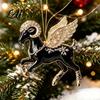 Seasonal Ornaments for Shopping Malls Black Goat Christmas Tree Hanging Ornament 2D Acrylic Festive Lightweight Holidays Pendant Decorative