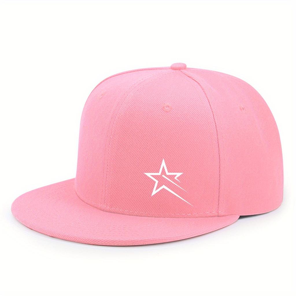 Unisex Urban Style Adjustable Fit 1pc Baseball Cap - 100% Polyester Flat Brim Hat for All Seasons with Sun Protection