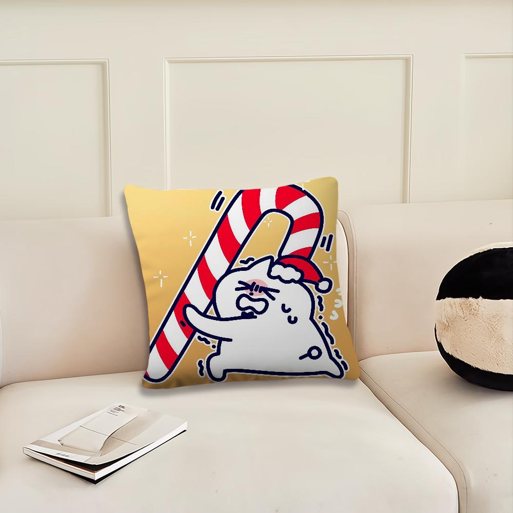 Funny Rabbit Christmas Cartoon cushion cover Pillow Cover Decoration Room Home Sofa living Office Car Nordic Simplicity