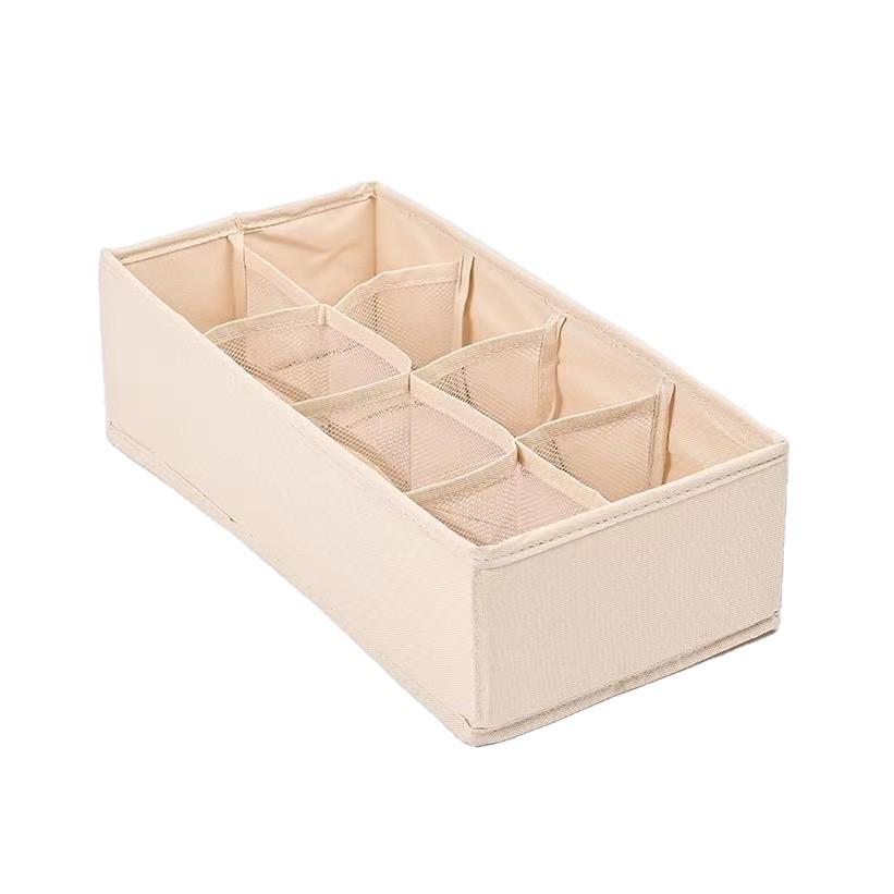 Underwear and Socks Organizer: Home Fabric 4-Piece Lidless Storage Set for Scarves, Socks, and Bras.