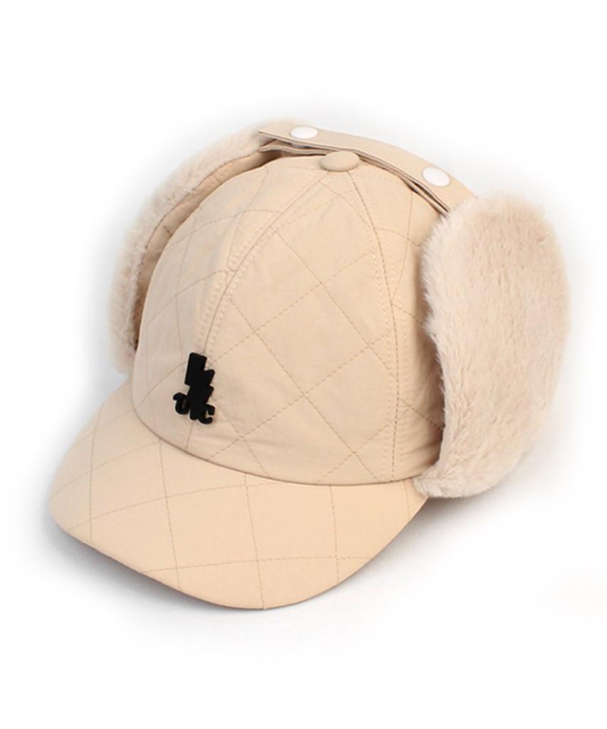 Yunibeosyeolkemiseuteuli Quilting Beige Earflap Cap