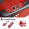 2pcs Car Door Window Lift Button Panel Trim Cover for Dodge Challenger 2015-