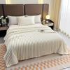Ribbed Flannel Blanket Wholesale Double Sided Thickened Nap Throw Winter Cover Blanket for Home Office Use