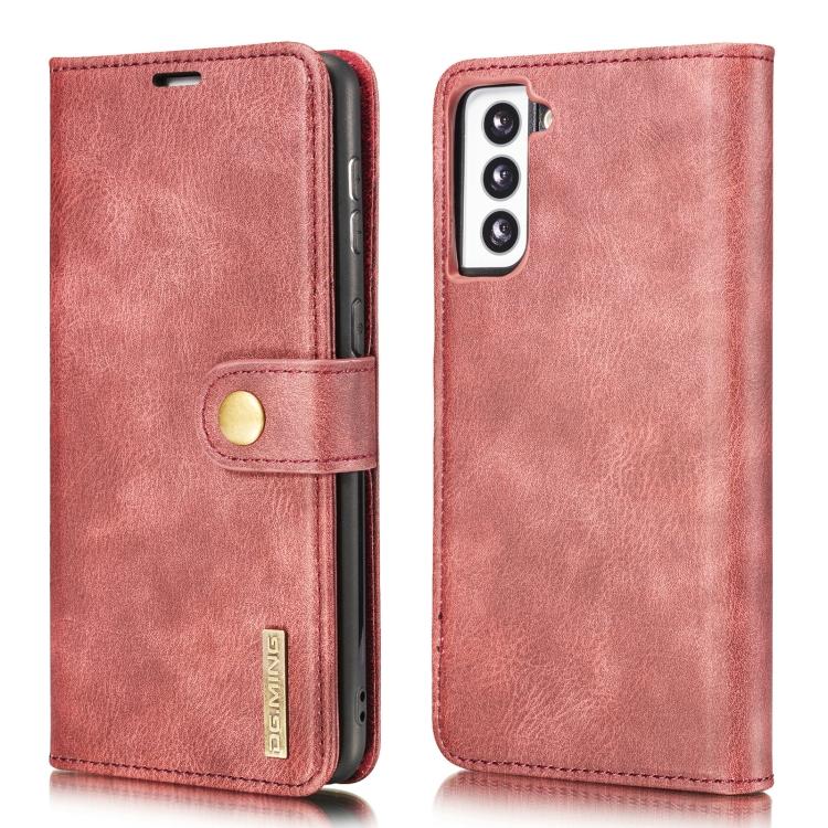 Per Samsung Galaxy S21 5G DG.MING Custodia in Pelle a Libro Staccabile Magnetica Texture Crazy Horse con Supporto & Slot per Schede & Portafoglio