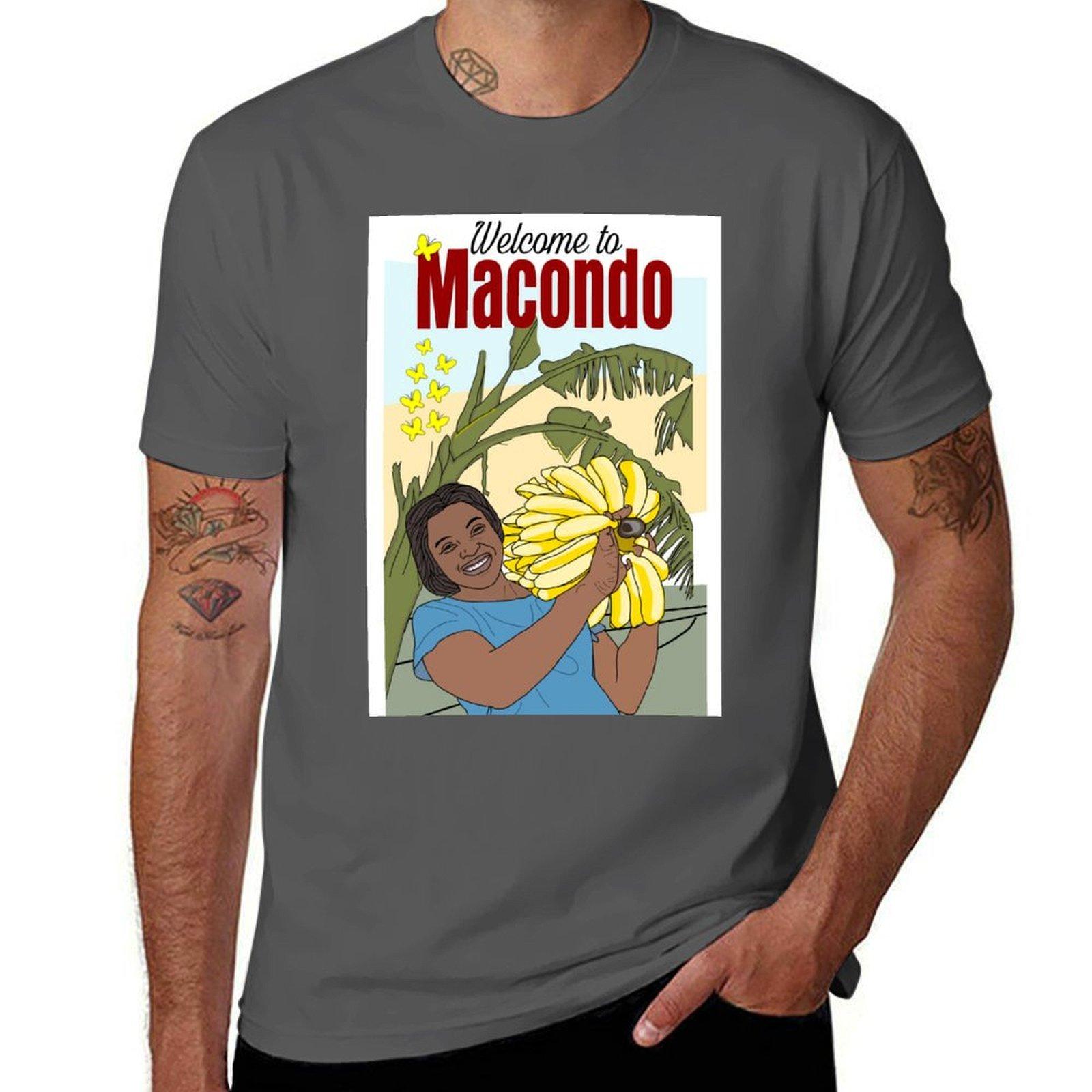 

Welcome To Macondo T-Shirt t shirts for man slim fit t shirt men 100% cotton luxury brand T-Shirt 4XL