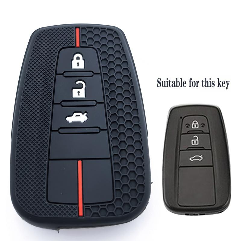

For Toyota Chr Camry Corolla Rav4 Highlander C-Hr Prius Land Cruiser Prado Silicone Remote Car Key Case Cover Shell Accessories