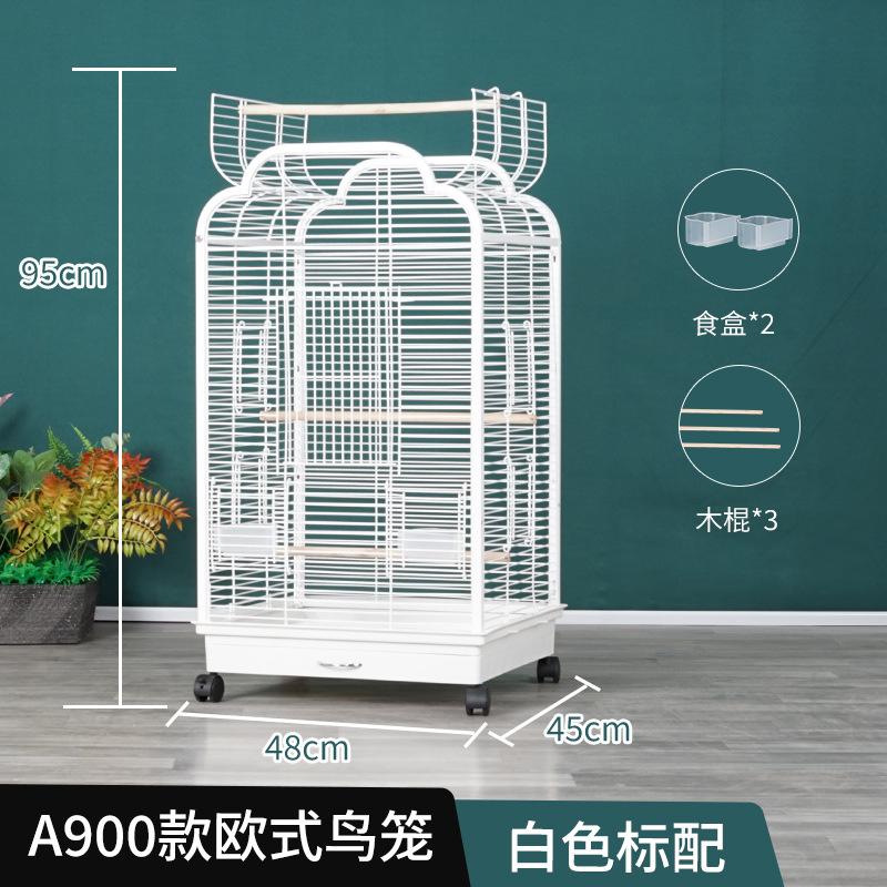 

Large Horizontal Wire Bird Cage for Parakeets Lovebirds Parrot Cage with Stand Canary Birdhouse Outdoor Aviary for Small Birds