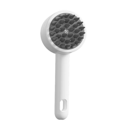 Pet Massage Shower Brush with Builtin Shampoo Storage Dog Grooming Brush Ergonomic Handle Pet Hair Cleaning Brush for Dog Cat