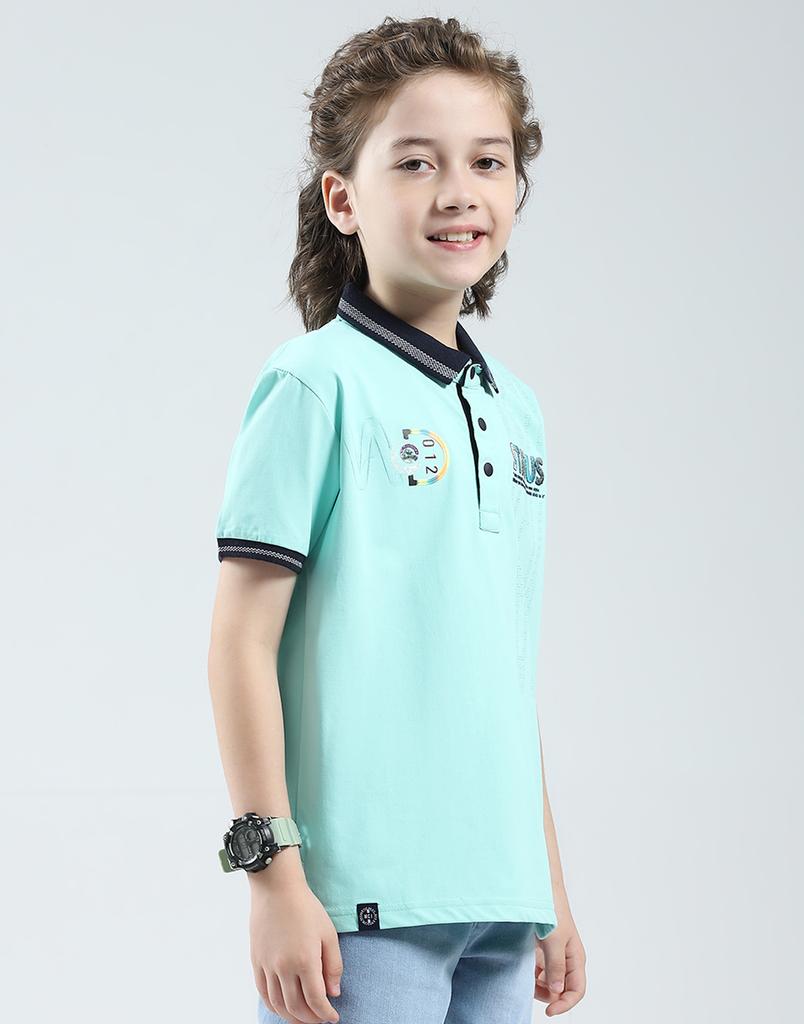MONTE CARLO Boys Regular Fit Printed Polo Half Sleeve T-Shirt