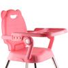 Baby High Chair Simple Portable Height Chair Foldable Booster Seats for Toddlers Pink