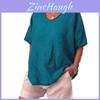 Blusa Estiva da Donna con Maniche Corte a Pipistrello Elegante Casual Larga per Ogni Occasione