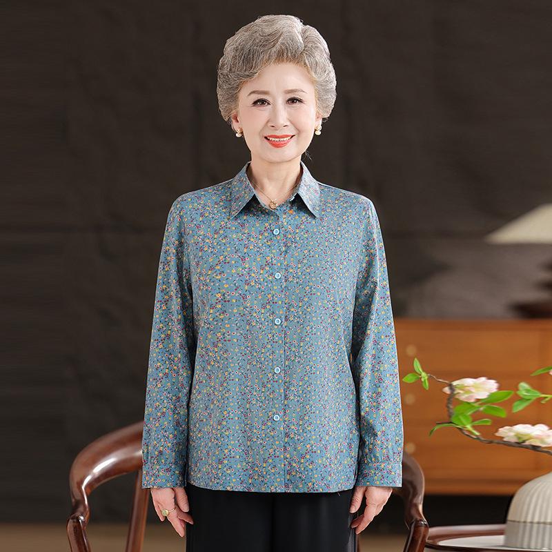 Lightweight Summer Blouse for Middle-Aged and Elderly Women