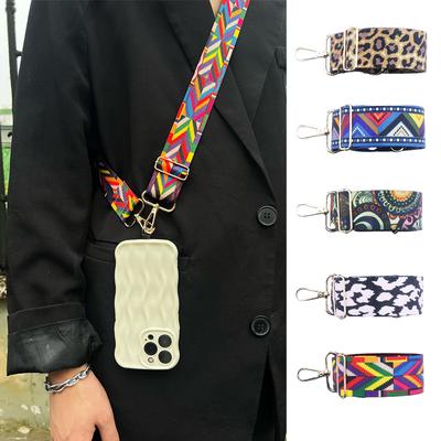 Kolorowy nadruk w panterkę Etniczny wiatr Ręcznie robiony pasek na telefon komórkowy Akcesoria do torebek na telefony komórkowe Smycz