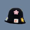 Korean Style Beanies Hat Handmade Bucket Hat Casual Flower Knitted Hat  Outdoor