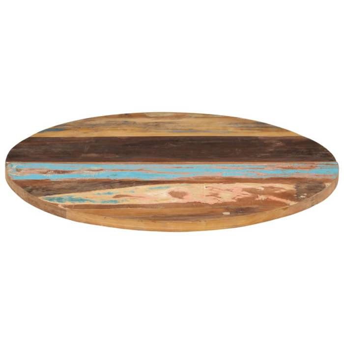 VidaXL Dessus de table rond 80 cm 25-27 mm Bois de récupération solide 286040