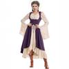 European Medieval Stage Gown With Spliced Polyester And Spandex Fabric For Theatrical Events