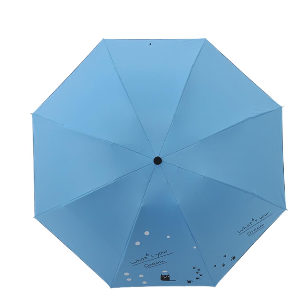 Folding Cat Suitable for Sunny and Rainy UV Manual 8 Paw Print [MANATAS] Umbrella, Design, Days, Lightweight, Sunshade, Heat-Blocking, Protection,