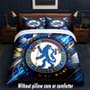Set Biancheria da Letto Chelsea FC Design 1 Copripiumino + 2 Federe Morbido Traspirante Biancheria da Letto per la Casa