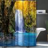 Beautiful Waterfall Bathing Curtain  Bathroom Shower Curtain Waterproof With 12 Hooks Home Deco Free Ship