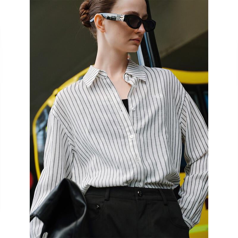 Giovanni Valentino Women s Striped Long Sleeve Shirt XL
