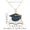 Graduation Cap Necklace Academic Pendant Minimalist Alloy Jewelry Student Keepsake Gift Commemorative Accessory