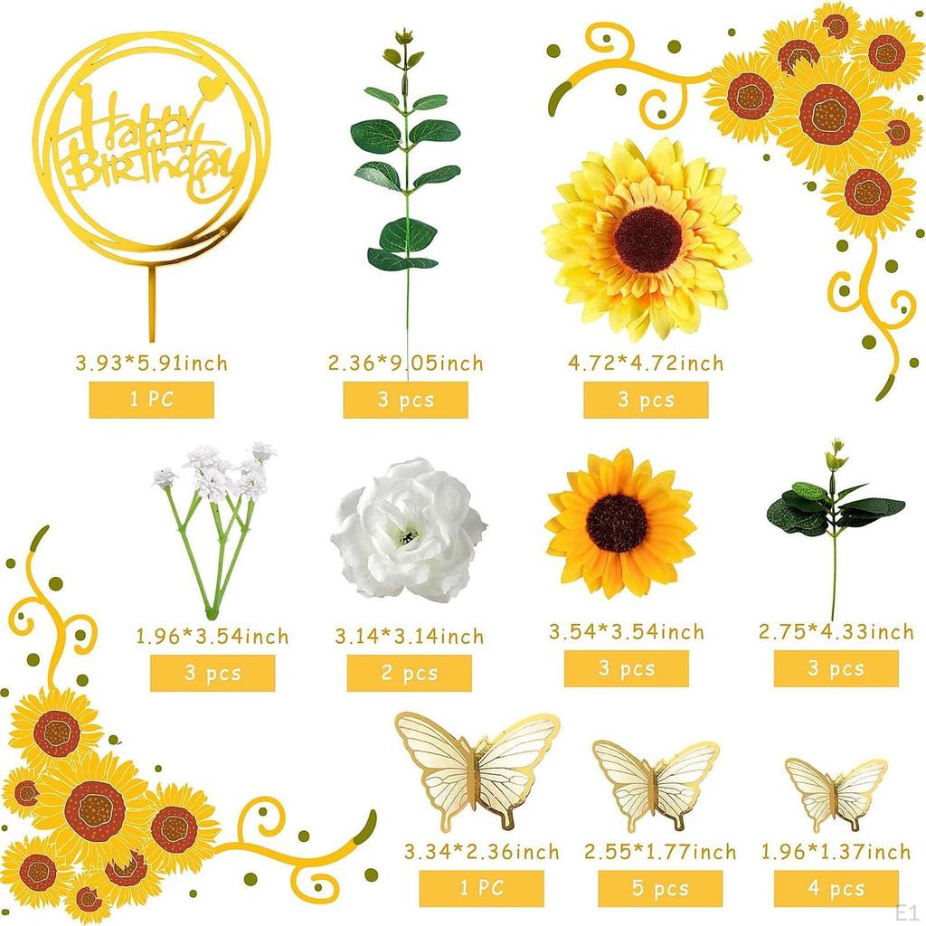 28x Cake Topper Cupcake Toppers Gift Boho DIY Eucalyptus Leaves Decorations for Birthday