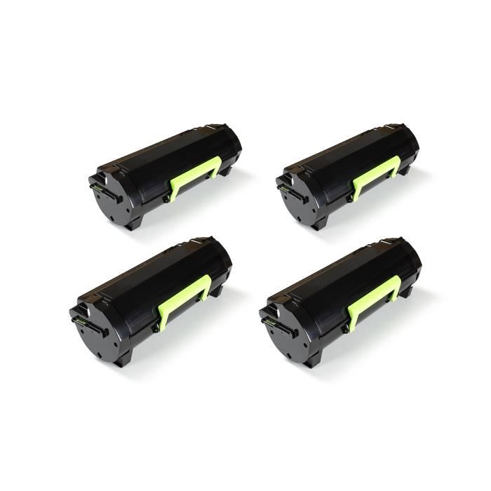 Toner - Green2Print - 51B00A0 - Noir - 4x 2500 Pages - Compatible Lexmark