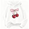 Girls Sweatshirt Y2k Bow with Cherry Fashion Design Children's Cute Hoody for Boys Girls Autumn Spring Casual Hoodies