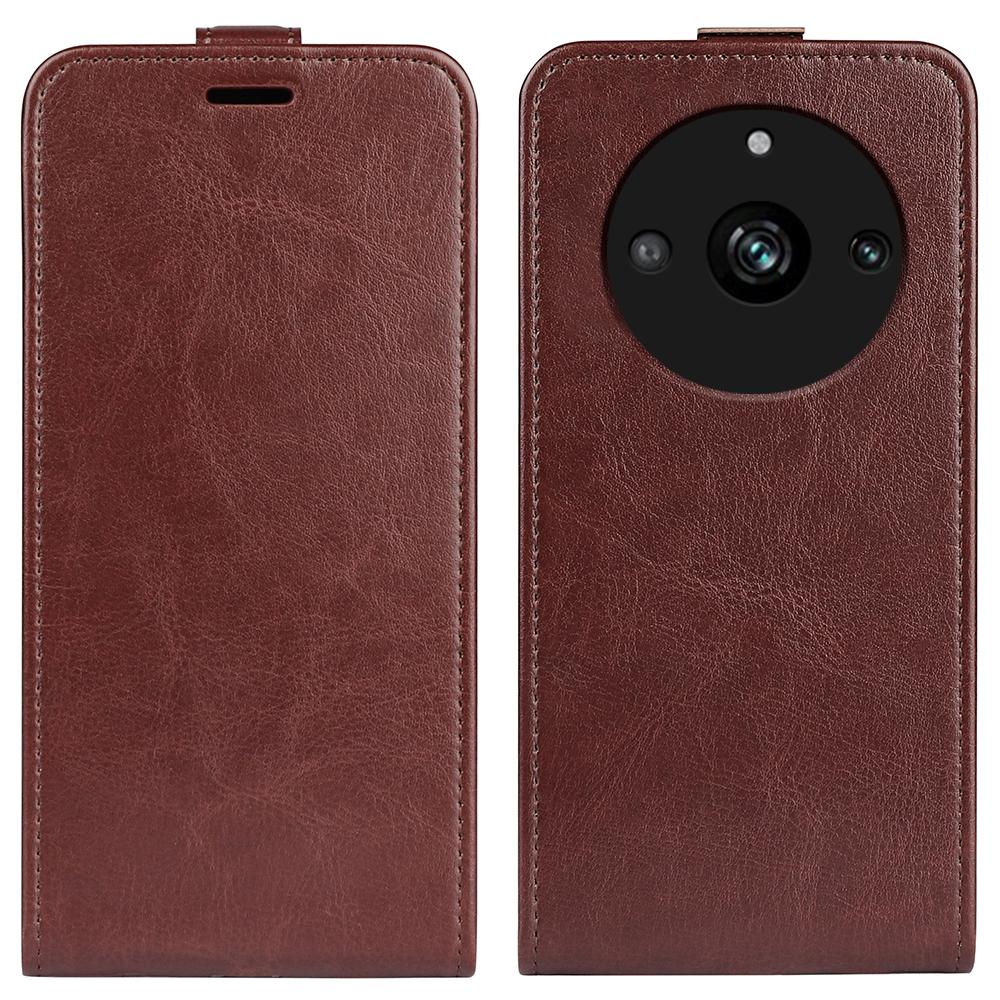 For Realme 11 Pro+ 5G/11 Pro 5G Vertical Flip Phone Leather Case Card Holder Crazy Horse Texture Cover