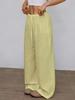 2026 Women's Pure Cotton Loose Solid Color Elastic Waist Wide-Leg Casual Pants