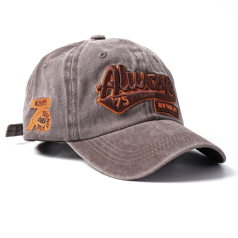 Retro Embroidery Letter Baseball Cap For Men Women Washed Cotton Outdoor Sport Sun Hats Unisex Snapback Dad Trucker Hip Hop Caps
