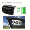 Custom Portable Fan Car Deodorization 3 Heads Auto Ventilation Fans Solar Charging Suction Interior Cooler Mini