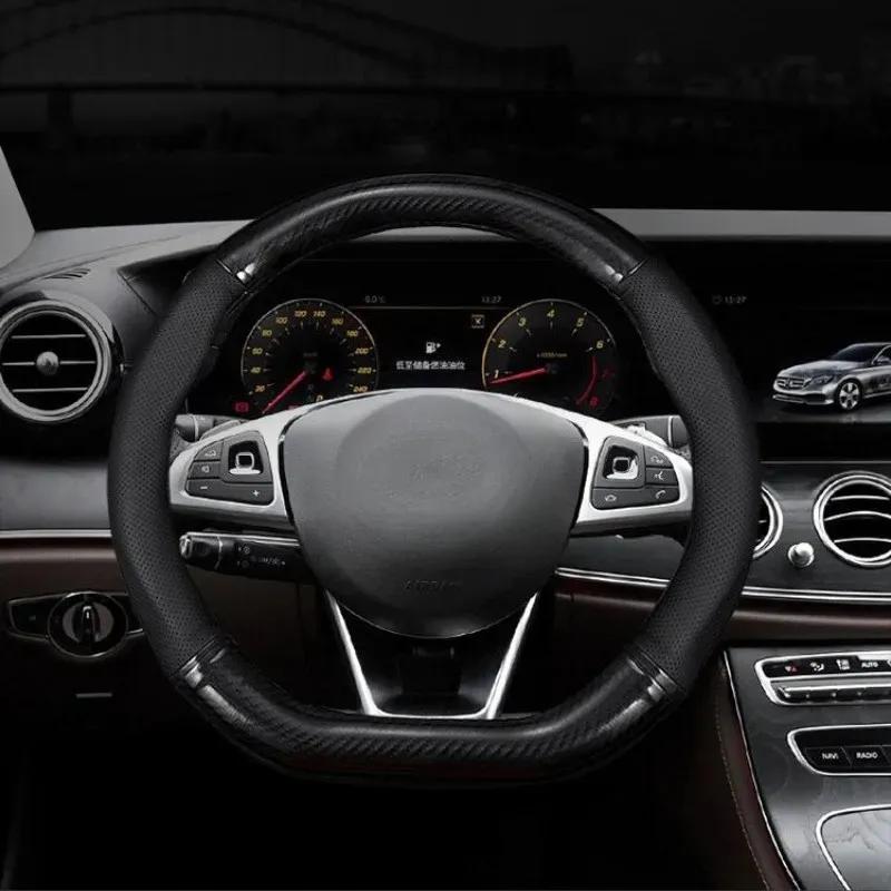 For MG4 EV -2024 Steering Wheel Cover Non-Slip Breathable Grip Wrap for Safe Daily Driving Waterproof