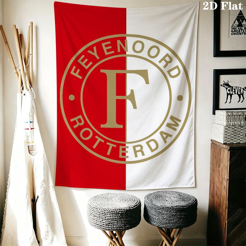 Feyenoord Wandkleed Esthetisch Wandkleed Bedrukt Stof Deken Decoratieve Wandkleden voor Slaapkamer Woonkamer Huisdecoratie