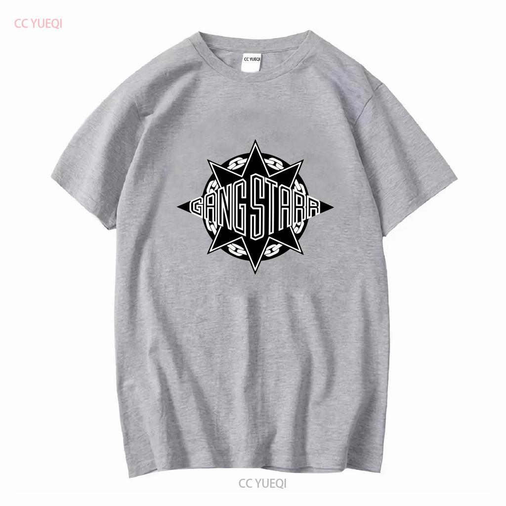 Gangstarr Logo T shirt 1990 Hip Hop tee long or short sleeves vintage Washed Stretched designer clothes Unisex homme streetwear