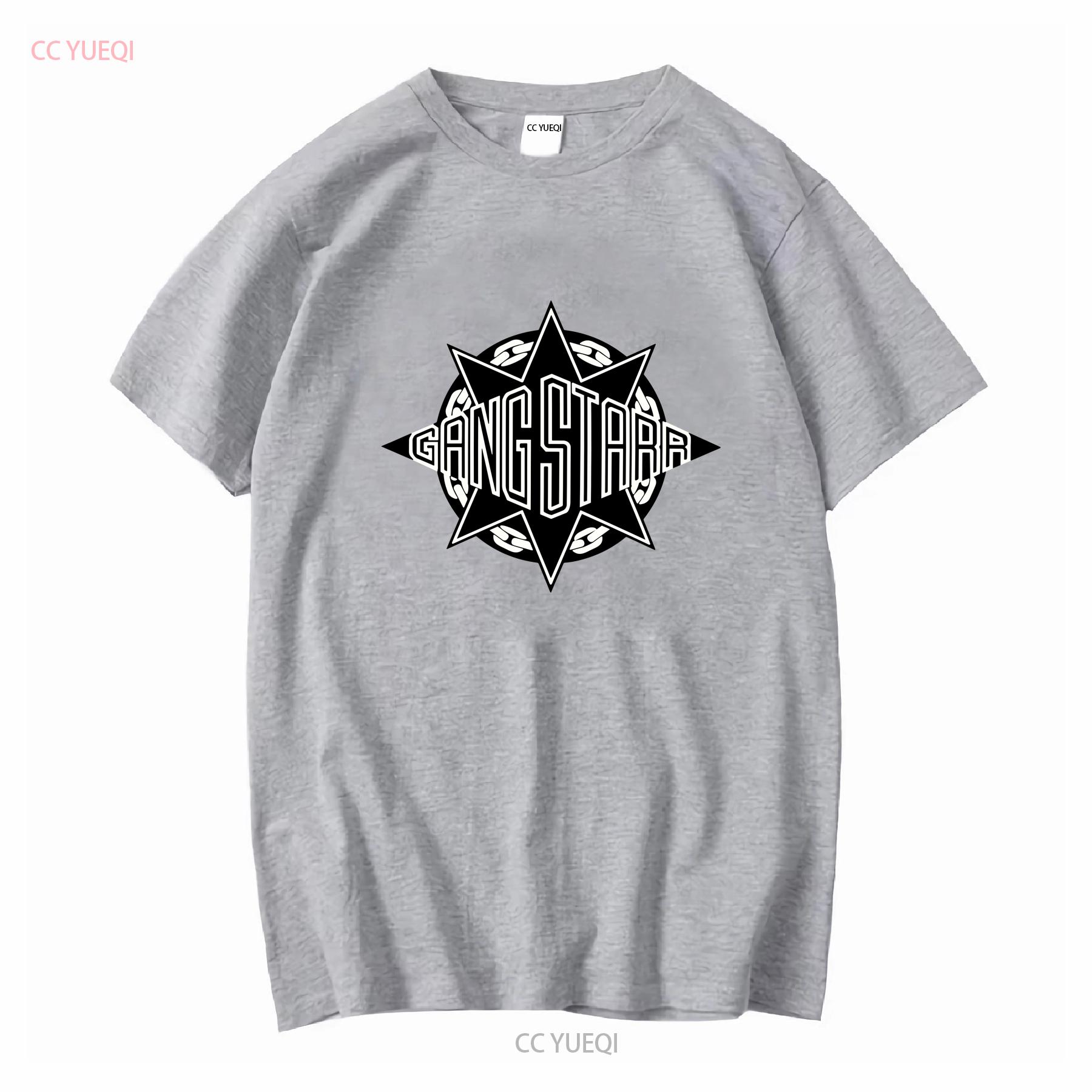 

Gangstarr Logo T shirt 1990 Hip Hop tee long or short sleeves vintage Washed Stretched designer clothes Unisex homme streetwear L