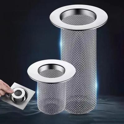 Stainless Steel Floor Drain Filter Mesh - Kitchen Sink Anti-Clog Filter Bathroom Shower Hair Catcher Enduring Leak Net Strainer