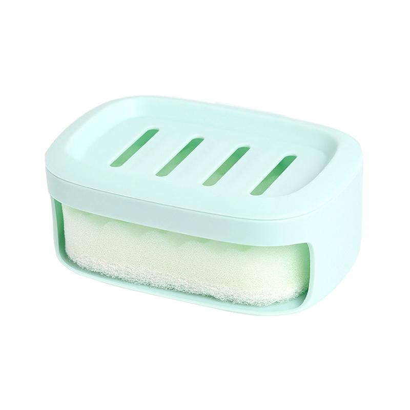 

Portable Soap Tray Leakproof Household Bathroom Drain Tray Bathroom Transparent Soap Box With Lid For Camping Traveling